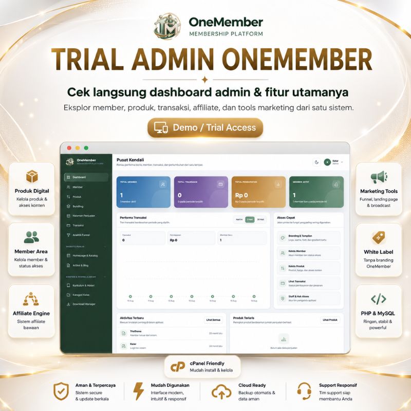 Demo Admin Onemember